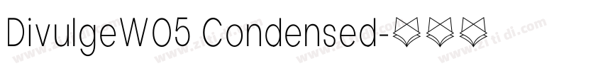 DivulgeW05 Condensed字体转换